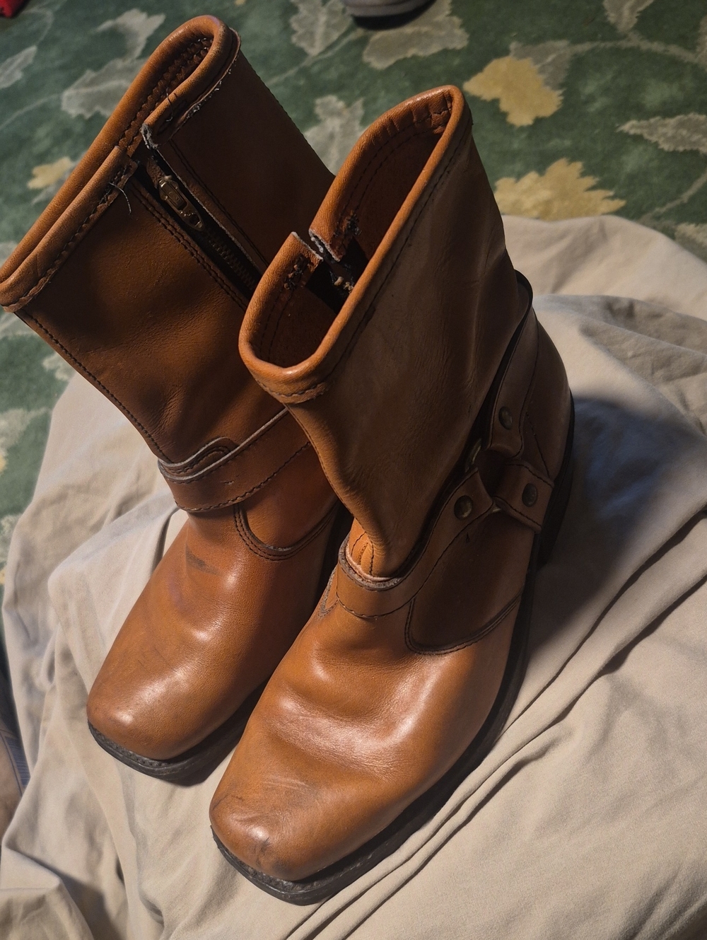 Double H Brown Leather Men's Engineer Boots